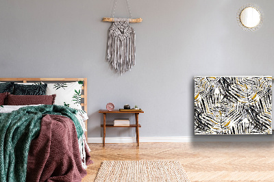 Capa magnética para radiador Folhas pretas