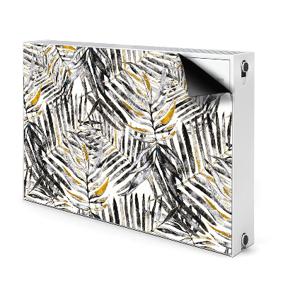 Capa magnética para radiador Folhas pretas