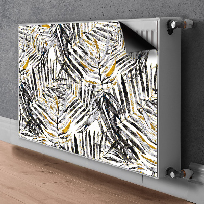 Capa magnética para radiador Folhas pretas