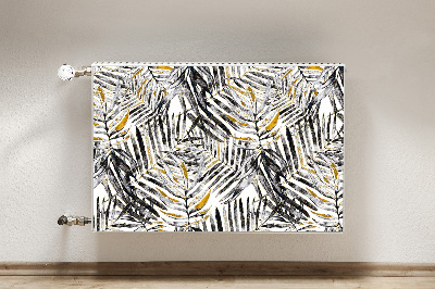 Capa magnética para radiador Folhas pretas