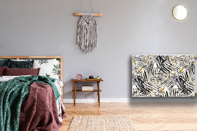 Capa magnética para radiador Folhas pretas