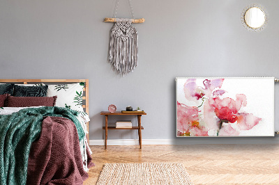 Cobertura magnética para radiador Flores em aquarela