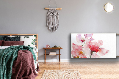 Cobertura magnética para radiador Flores em aquarela