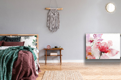Cobertura magnética para radiador Flores em aquarela