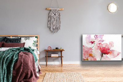 Cobertura magnética para radiador Flores em aquarela