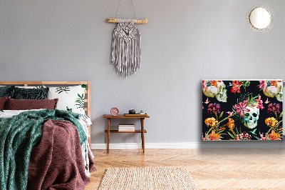 Cobertura magnética para radiador Caveiras e flores