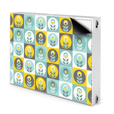 Cobertura magnética para radiador Padrão floral