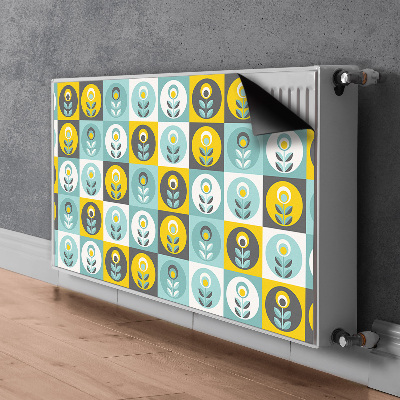 Cobertura magnética para radiador Padrão floral