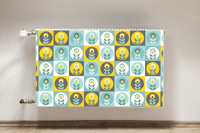 Cobertura magnética para radiador Padrão floral