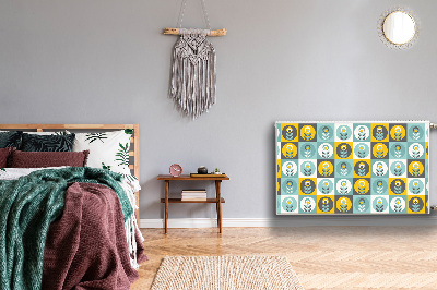 Cobertura magnética para radiador Padrão floral