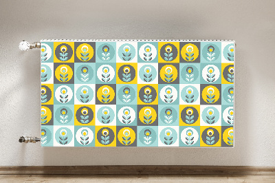 Cobertura magnética para radiador Padrão floral