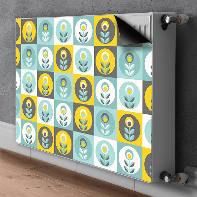 Cobertura magnética para radiador Padrão floral