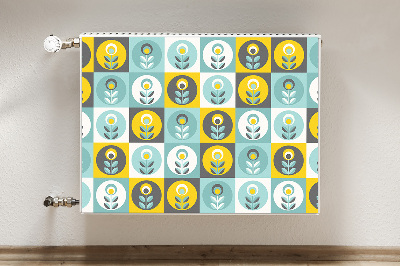 Cobertura magnética para radiador Padrão floral