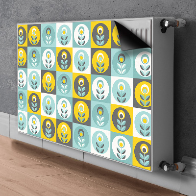 Cobertura magnética para radiador Padrão floral