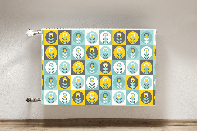 Cobertura magnética para radiador Padrão floral