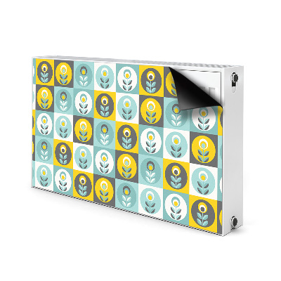 Cobertura magnética para radiador Padrão floral