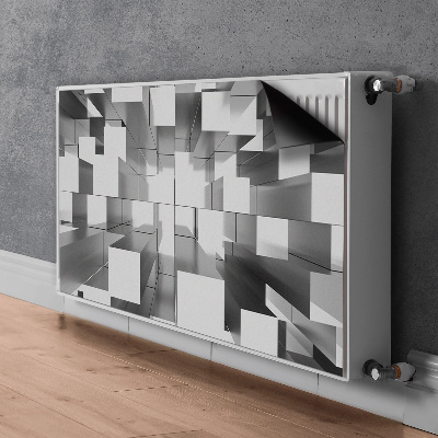 Cobertura magnética para radiador Azulejos cinzas