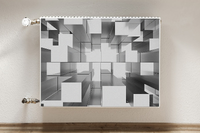 Cobertura magnética para radiador Azulejos cinzas