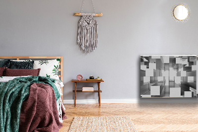 Cobertura magnética para radiador Azulejos cinzas