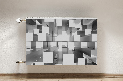 Cobertura magnética para radiador Azulejos cinzas