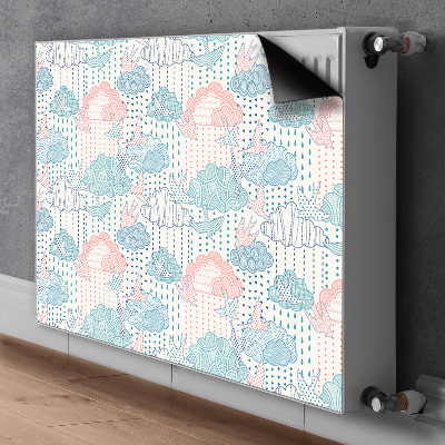Capa magnética para radiador Nuvens e Pontos