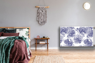 Capa magnética para radiador Peônias roxas