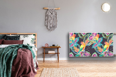 Cobertura magnética para radiador Papagaios coloridos