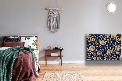 Cobertura magnética para radiador Rosas douradas vintage