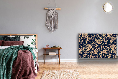 Cobertura magnética para radiador Rosas douradas vintage