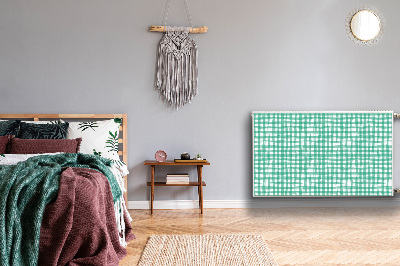 Cobertura magnética para radiador xadrez verde