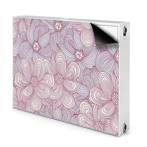 Capa magnética para radiador Rabisco de flores