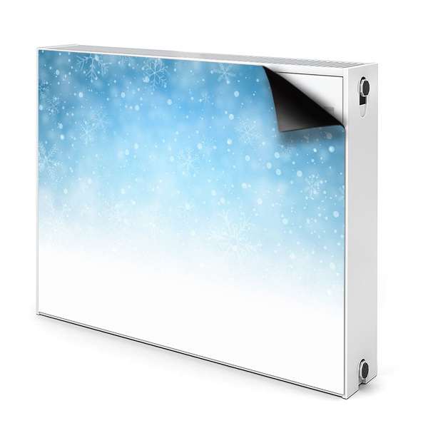 Capa magnética para radiador Padrão de flocos de neve de inverno