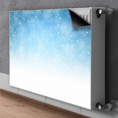 Capa magnética para radiador Padrão de flocos de neve de inverno