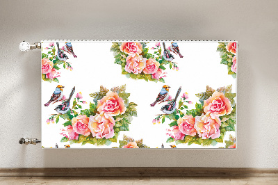 Cobertura magnética para radiador Pássaros em um galho