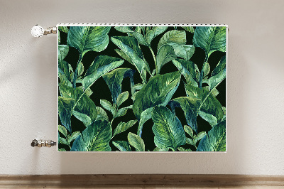 Capa magnética para radiador Folhas tropicais