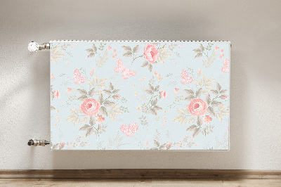 Cobertura magnética para radiador Rosas e borboletas