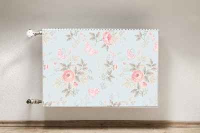 Cobertura magnética para radiador Rosas e borboletas