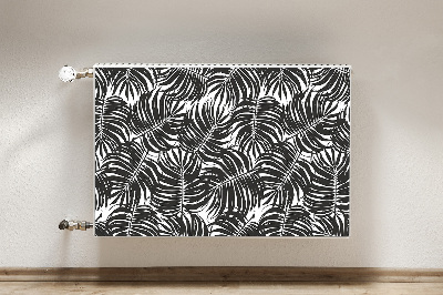 Cobertura magnética para radiador Folhas pretas