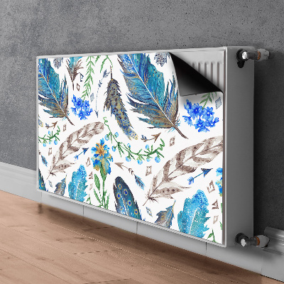 Capa magnética para radiador Penas de pássaros