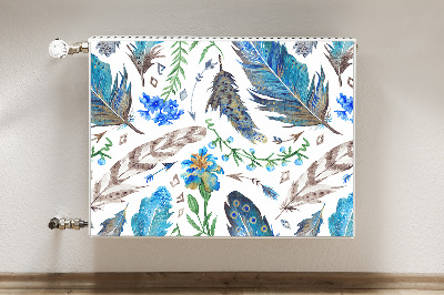 Capa magnética para radiador Penas de pássaros