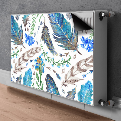 Capa magnética para radiador Penas de pássaros