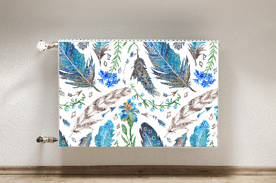 Capa magnética para radiador Penas de pássaros