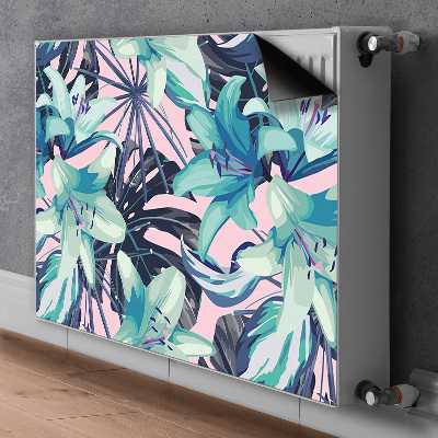 Cobertura magnética para radiador Lírios pintados