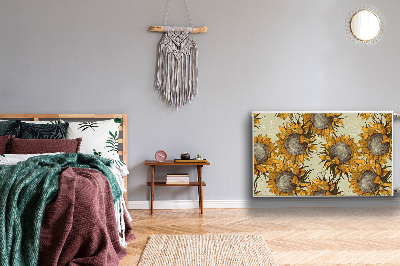 Cobertura magnética para radiador Girassóis retrô