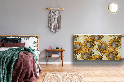 Cobertura magnética para radiador Girassóis retrô