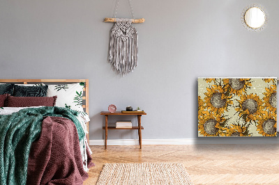 Cobertura magnética para radiador Girassóis retrô