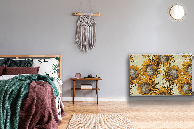 Cobertura magnética para radiador Girassóis retrô