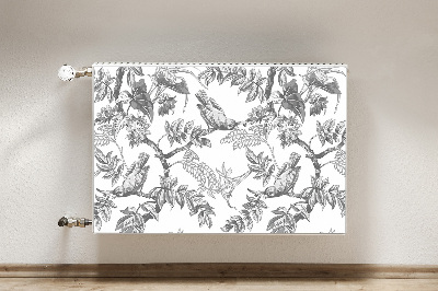 Cobertura magnética para radiador pássaros cinzentos