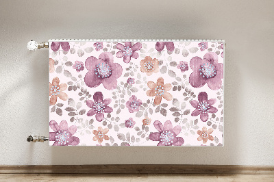 Capa magnética para radiador flores cor de rosa