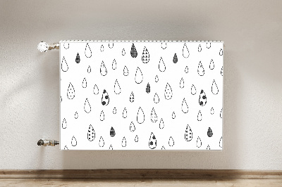 Capa magnética para radiador Gotas abstratas